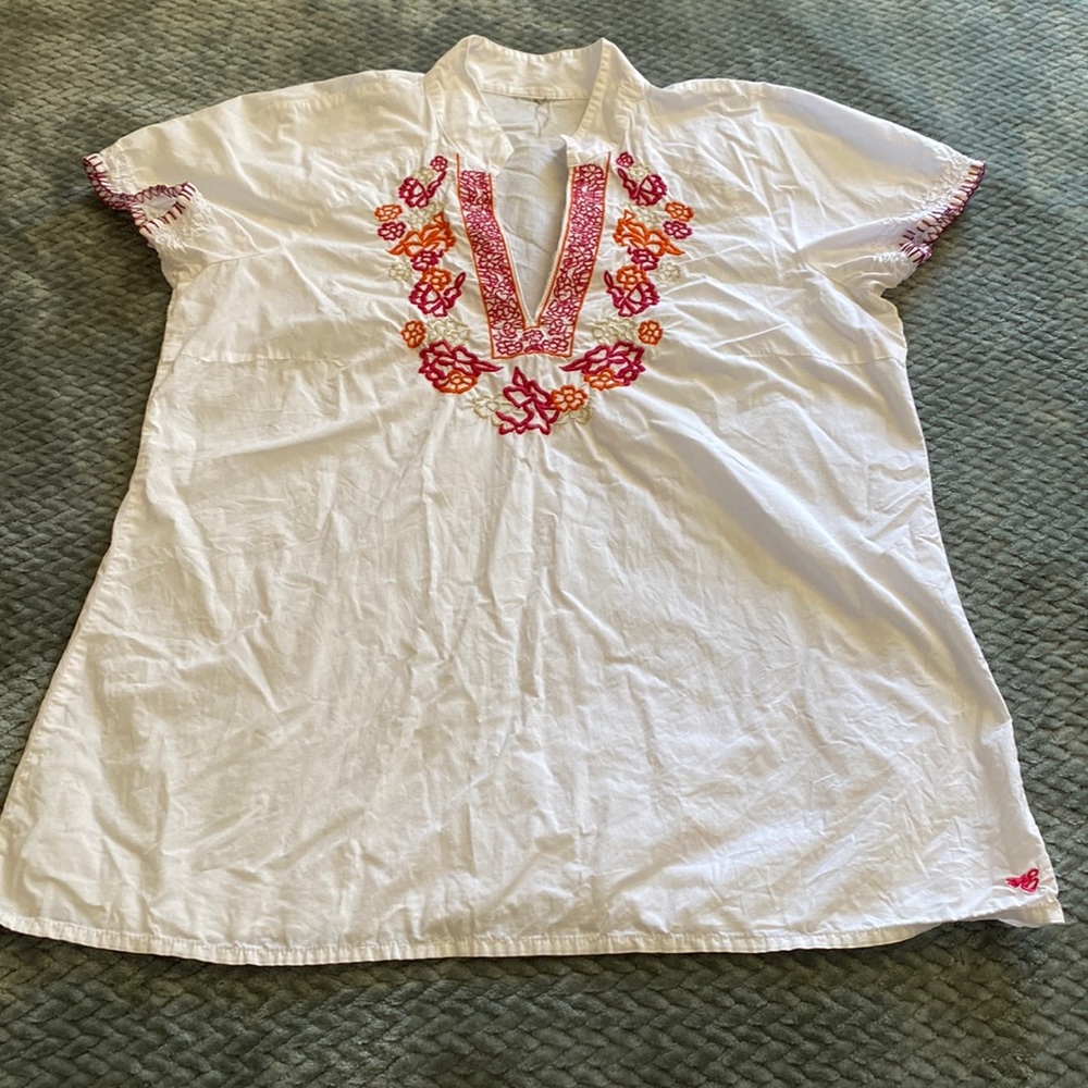 Italian Embroidered Top Used Once Size M